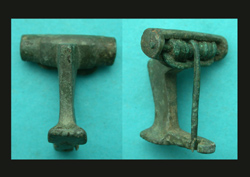 Brooch, Tubular-headed, ca. 2nd Cent. AD, Spectacular!
